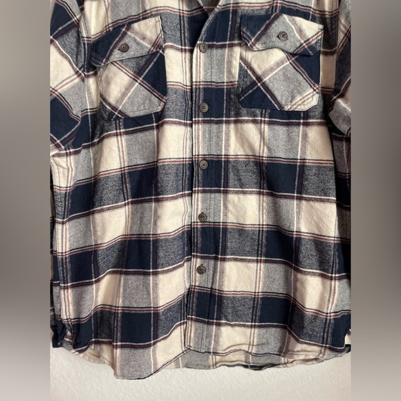 Jachs Heritage Flannel Mens Shirt in Blue and Cream size L - Picture 5 of 7